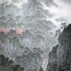 名家字画 南京书画家 江苏国画院 汤知辛 雁荡雨雾图 69*46