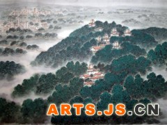 名家字画 南京书画家 江苏国画院 汤知辛 天文台 69*46图1