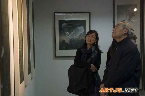 “唐风&宋韵--中国人民大学花鸟画展暨学术研讨会”展览现场