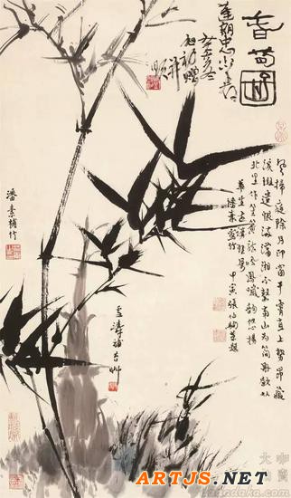 lot 0275 行书五言诗 镜框 纸本 启功 97×59cm 估价：RMB 200,000-300,000