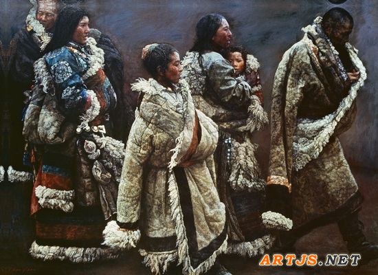 陈逸飞作品《山地风》