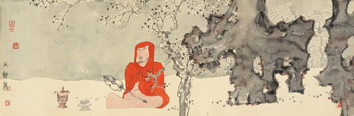 刘筱静，罗汉图30<em></em>x90